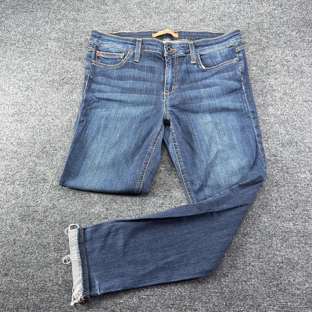 Joe's Jeans - Womens 31 Blue Markie Crop Skinny Crop Cuffed Japanese Denim EUC